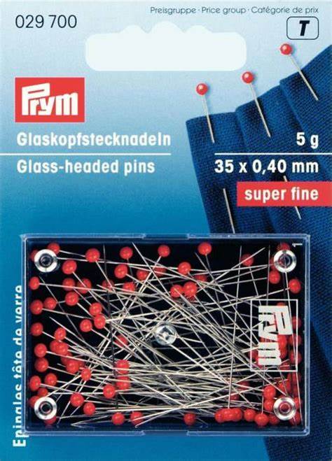 Prym knappanálir við glashøvd 5gr