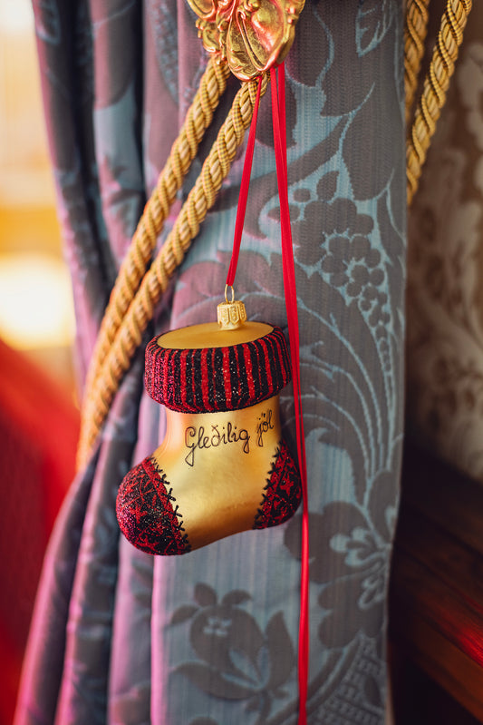 Jólakúla - hondmálað