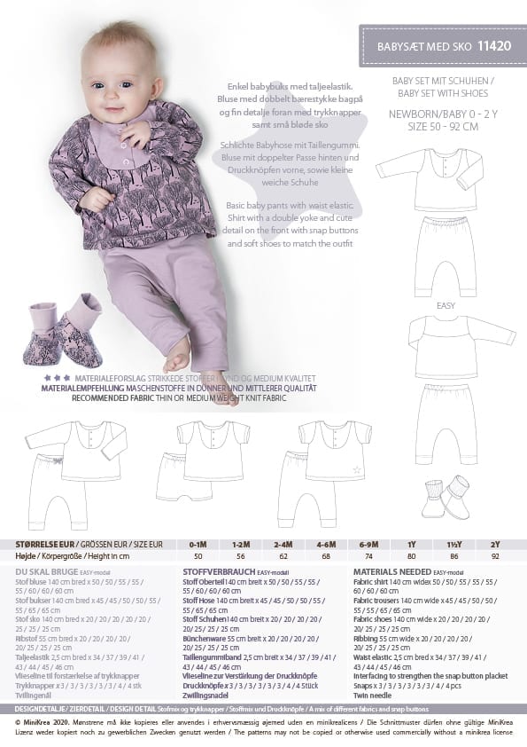 Minikrea barnasett v/skóm 11420