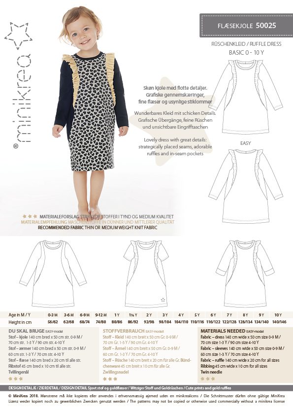 Minikrea kjóli 50025